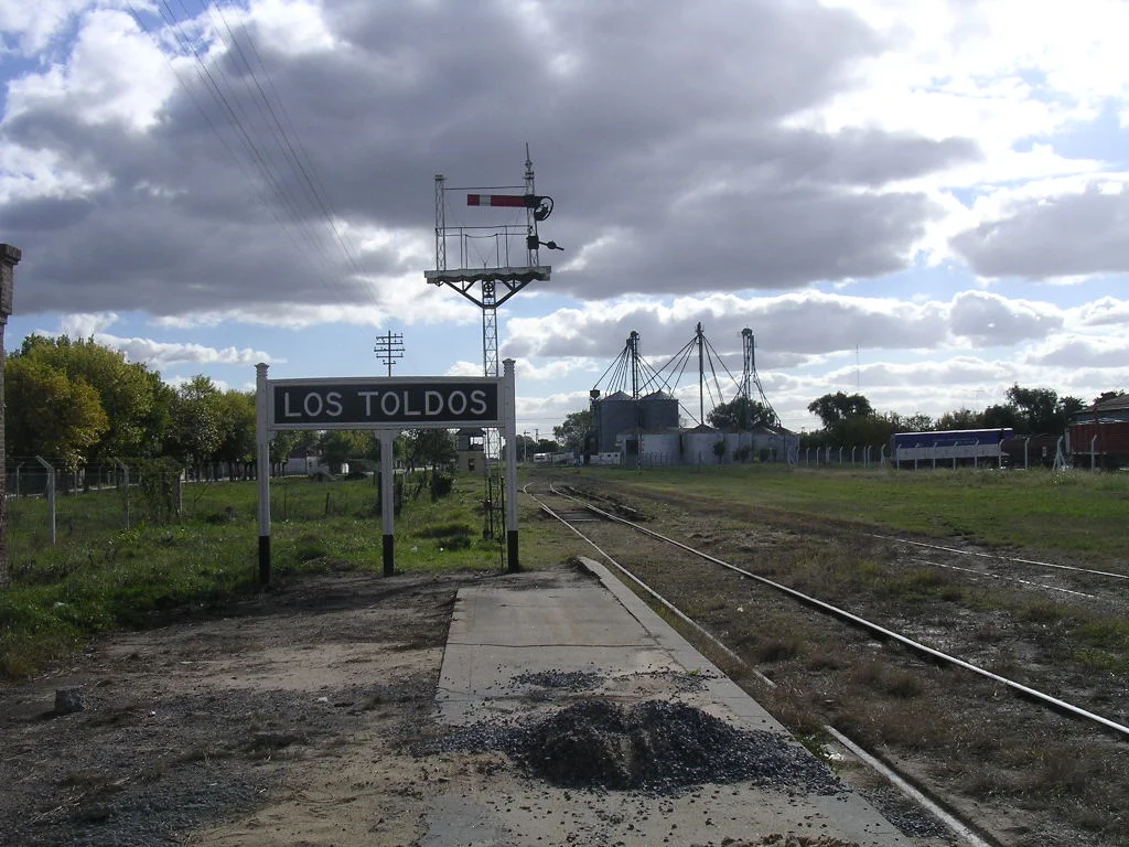 Train station in Los Toldos, Buenos Aires, Argentina.
