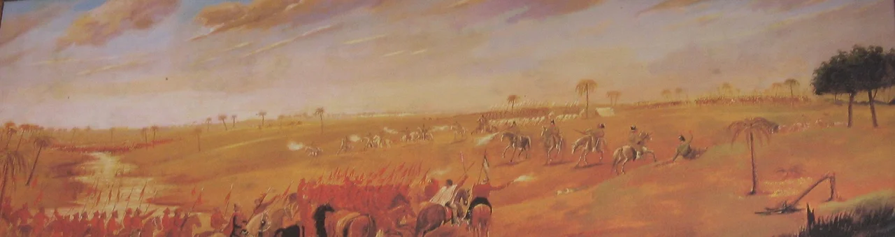 Battle of Caseros. Urquiza´s cavalry charge, 1852.