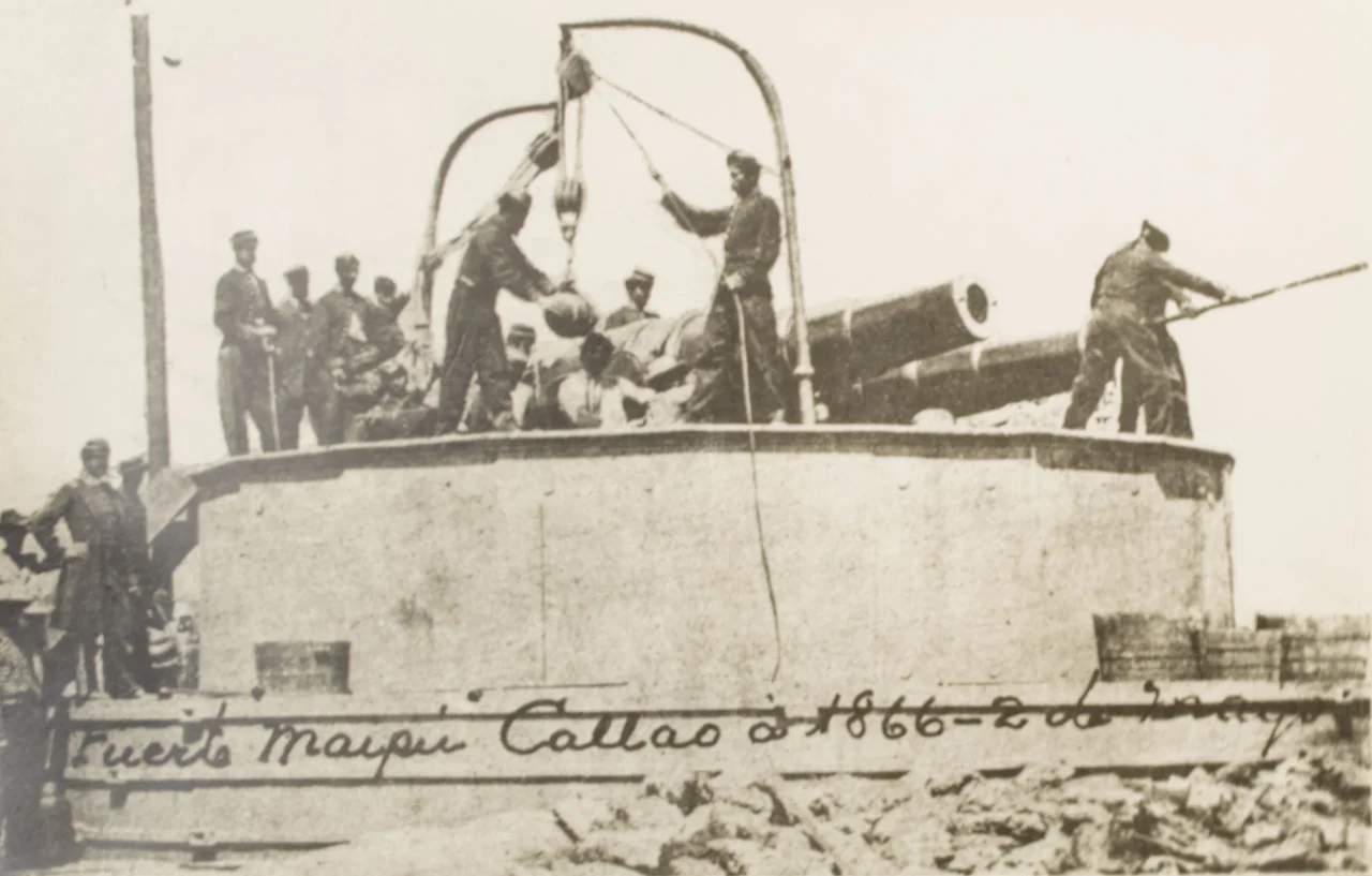 A Peruvian battery during the Battle of Callao (Peru) 1866
Chincha Islands War (Spain against Chile and Peru 1865/66)
