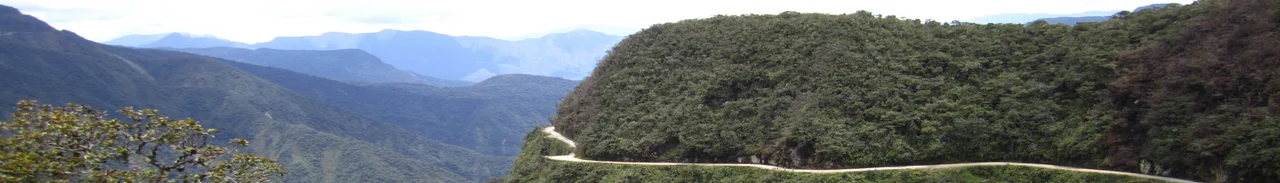 As per wikipedia:
The North Yungas Road (alternatively known as Grove's Road, Coroico Road, Camino de las Yungas, Road of fate or Death Road) is a 61-kilometre (38 mi) or 69-kilometre (43 mi) road leading from La Paz to Coroico, 56 kilometres (35 mi) northeast of La Paz in the Yungas region of Bolivia. It is legendary for its extreme danger and in 1995 the Inter-American Development Bank christened it as the "world's most dangerous road". One estimate is that 200 to 300 travellers are killed yearly along the road. The road includes crosses marking many of the spots where vehicles have fallen.