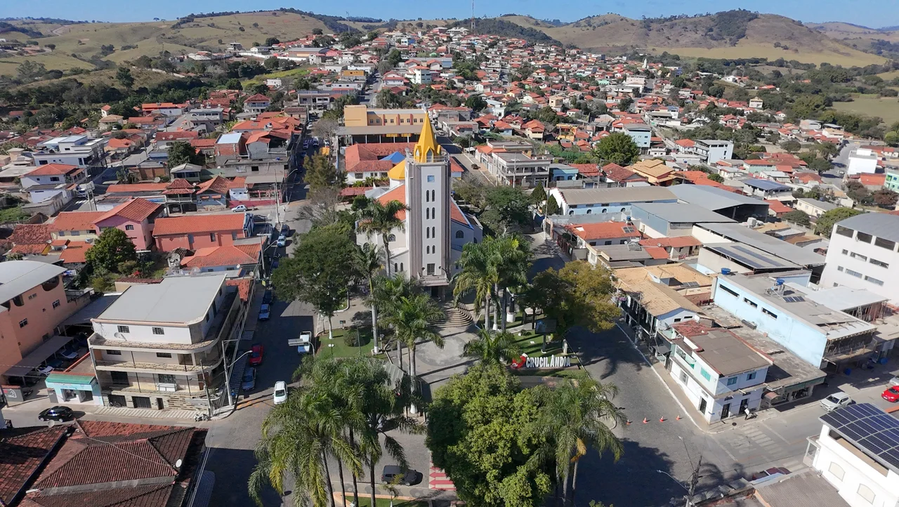 Imagem aérea da Igreja Matriz