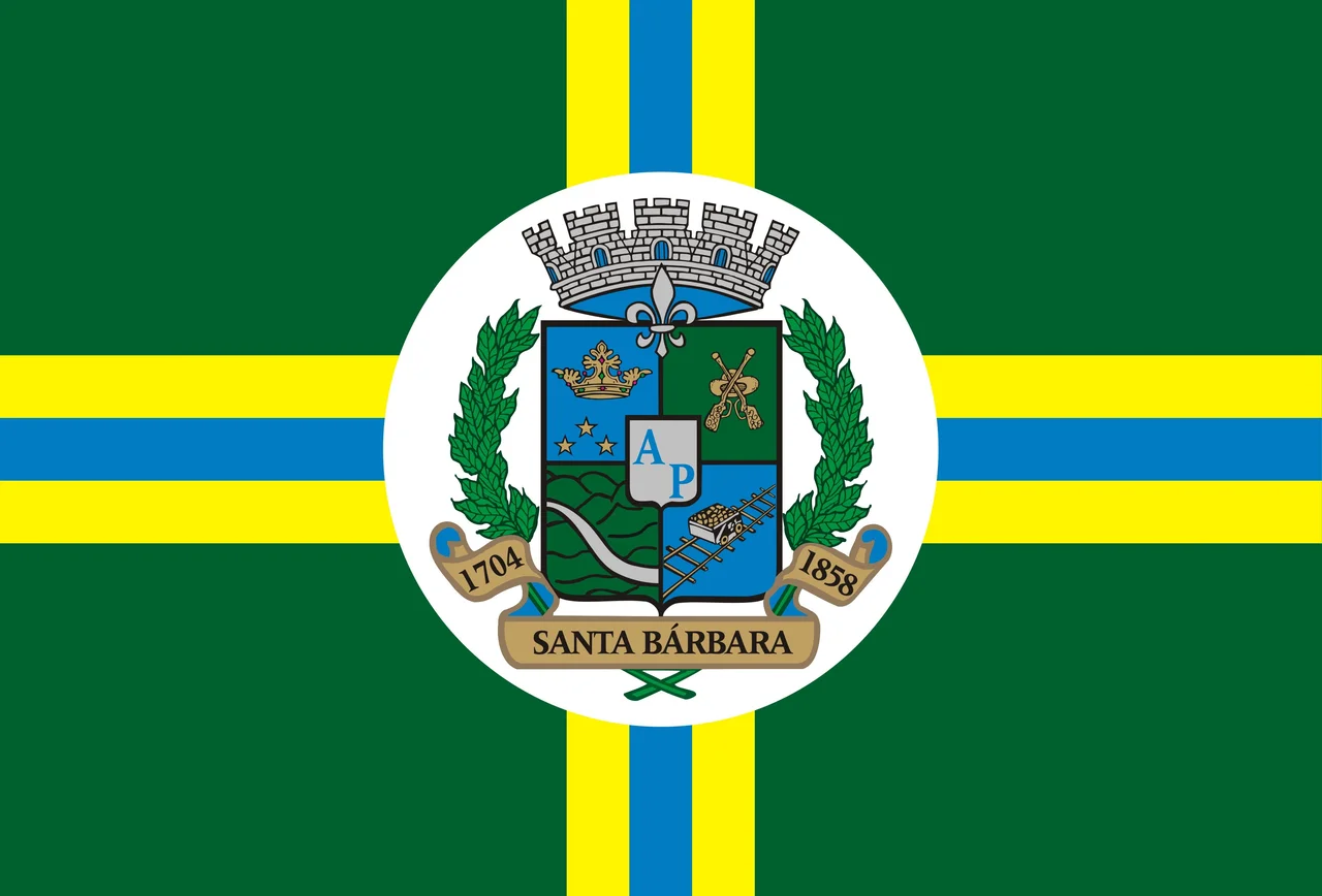 Flaf of Santa Bárbara, Minas Gerais, Brazil.