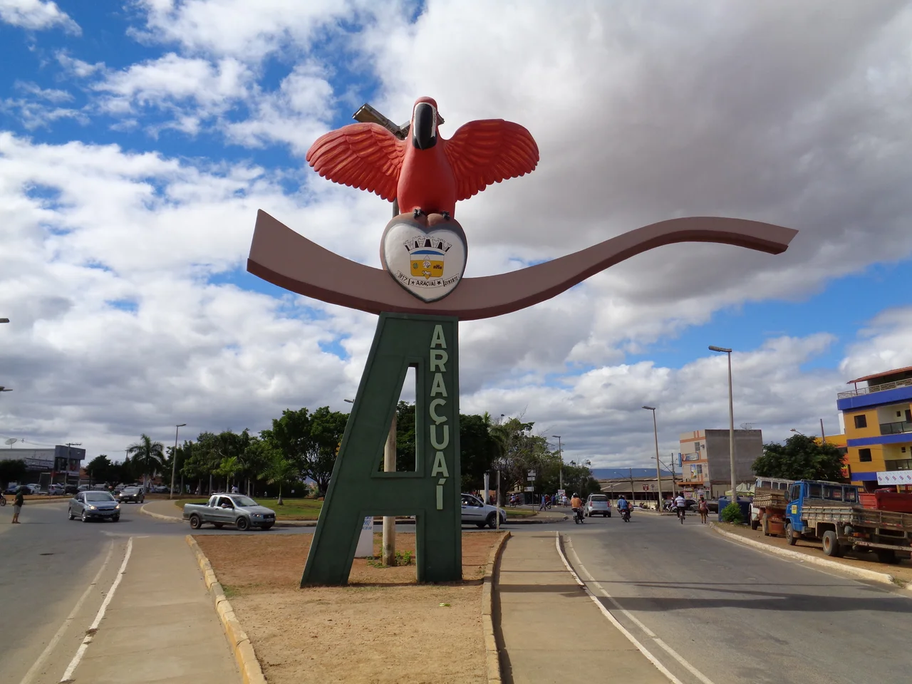 Monumento em Araçuaí, Minas Gerais, Brasil.