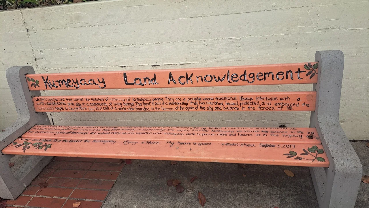 Bench art at SDSU