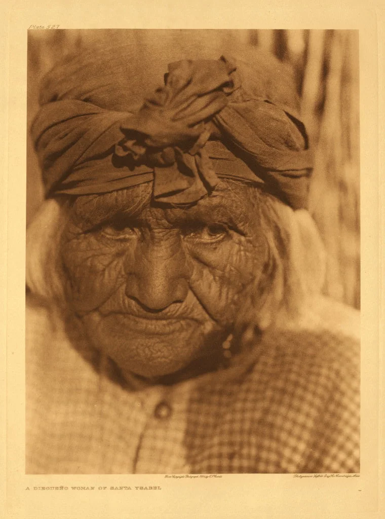 Diegueño (Kumeyaay) woman of Santa Ysabel.
In present day San Diego County, California.