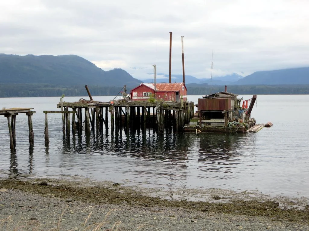 A Kwakwaka'wakw big house near Alert Bay.