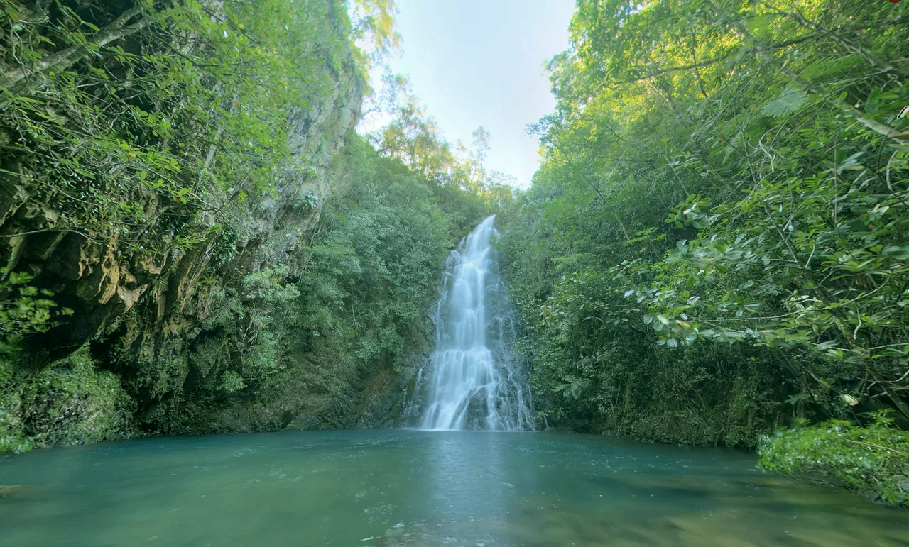 The Upper Falls — in the Cockscomb Basin Wildlife Sanctuary, the Stann Creek District, southeastern Belize.