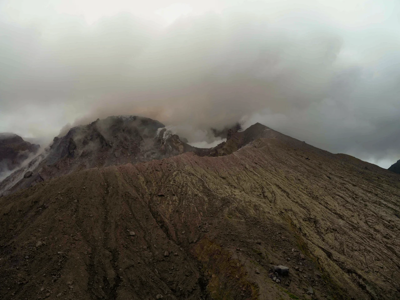 Soufrière Hills volcano on Caribbean Island Montserrat