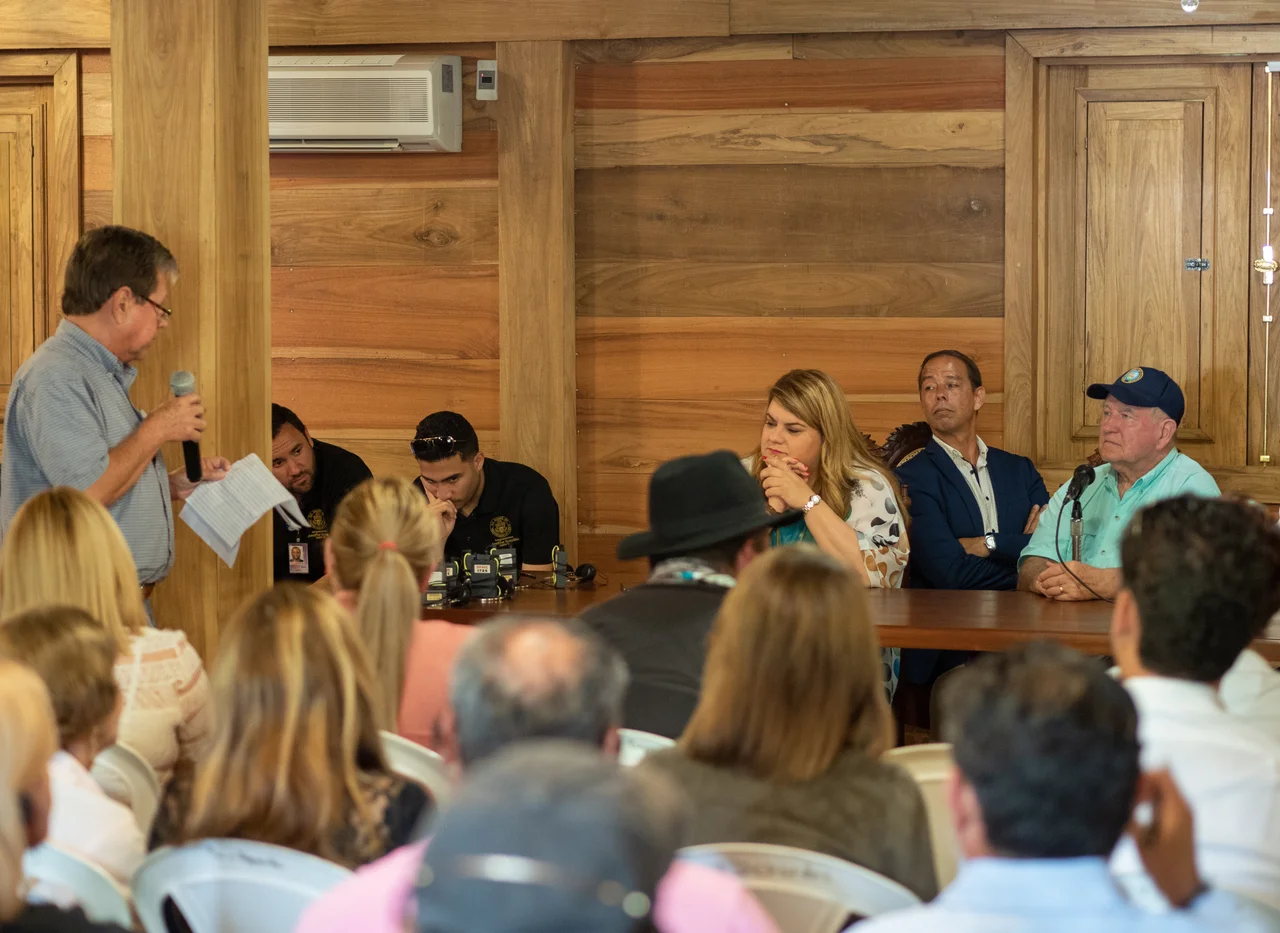 Agriculture Secretary Sonny Perdue holds a town hall meeting in Hacienda Lealtad in Lares, Puerto Rico. Town Hall with Local Farmers and Stakeholders.  at a town hall meeting on July 31, 2018. USDA photo by Gary Potts.