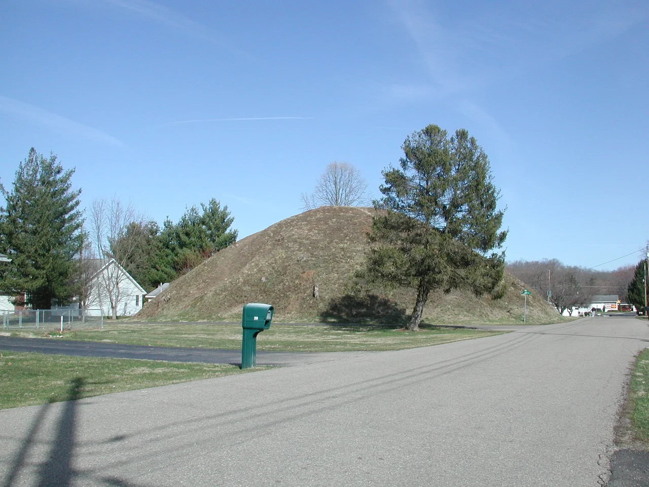 An Indian mound in The Plains, Ohio on Mound Street