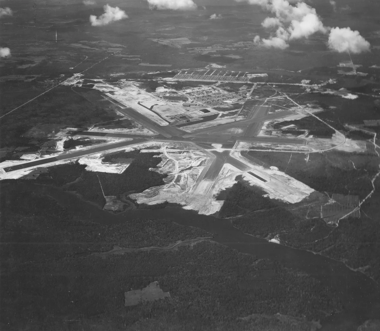 MCAS Cherry Point looking Southwest from 7,000 foot altitude, September 19, 1942