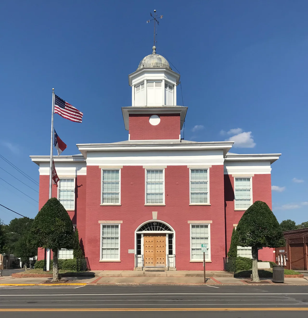 The old Granville County Courthouse in Oxford, North Carolina