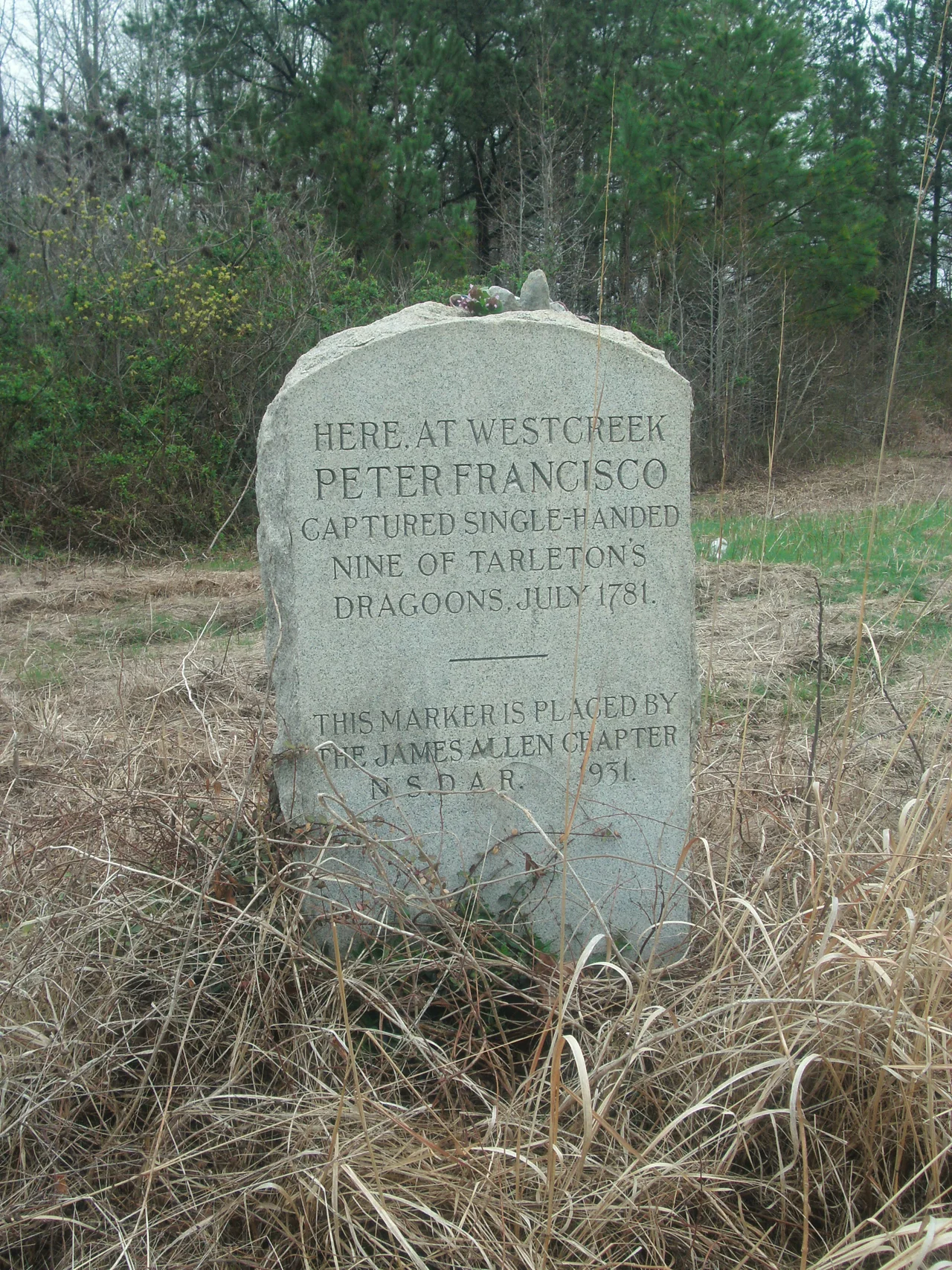 Marker memorializing Francisco's Fight in Nottoway County, Virginia, April, 2015
GEDSC DIGITAL CAMERA