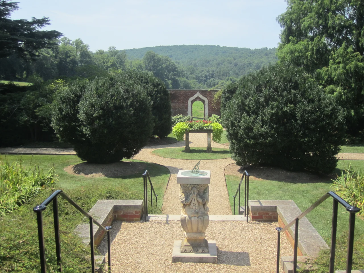 I took photo with Canon camera of entrances to the gardens at Montpelier in Orange, VA.