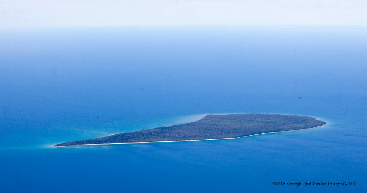 Aerial view of North Fox Island