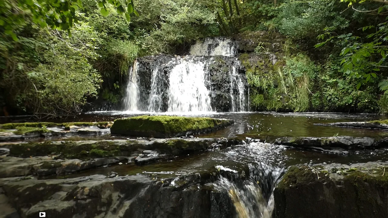 A view of the waterfall in Gortclohy, Kilflynn, by the N69 road.
