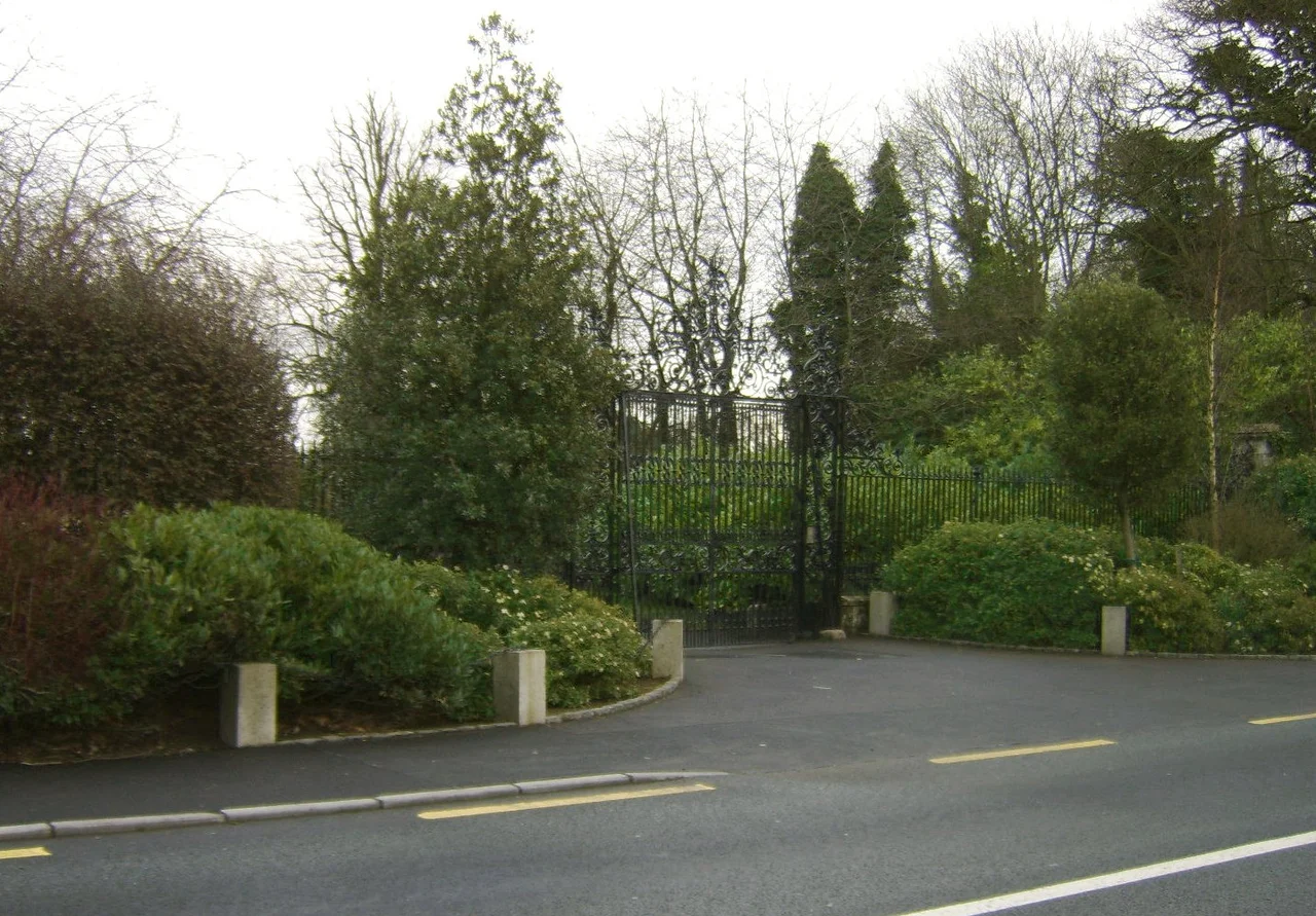 The Grand Gate of Castlemartin Estate, dating from the 18th century (?), and renovated in the late 20th. On the Newbridge Road near the Curragh, by Kilcullen, County Kildare.