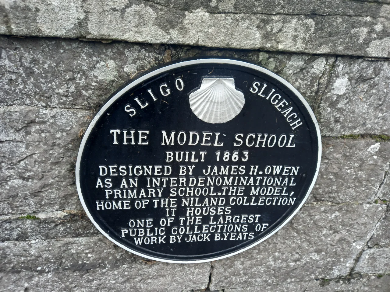 The Model School sign, Sligo