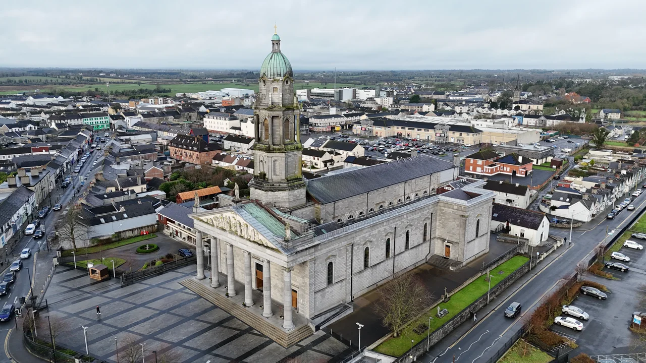 St. Mel's Cathedral, Longford aerial photograph