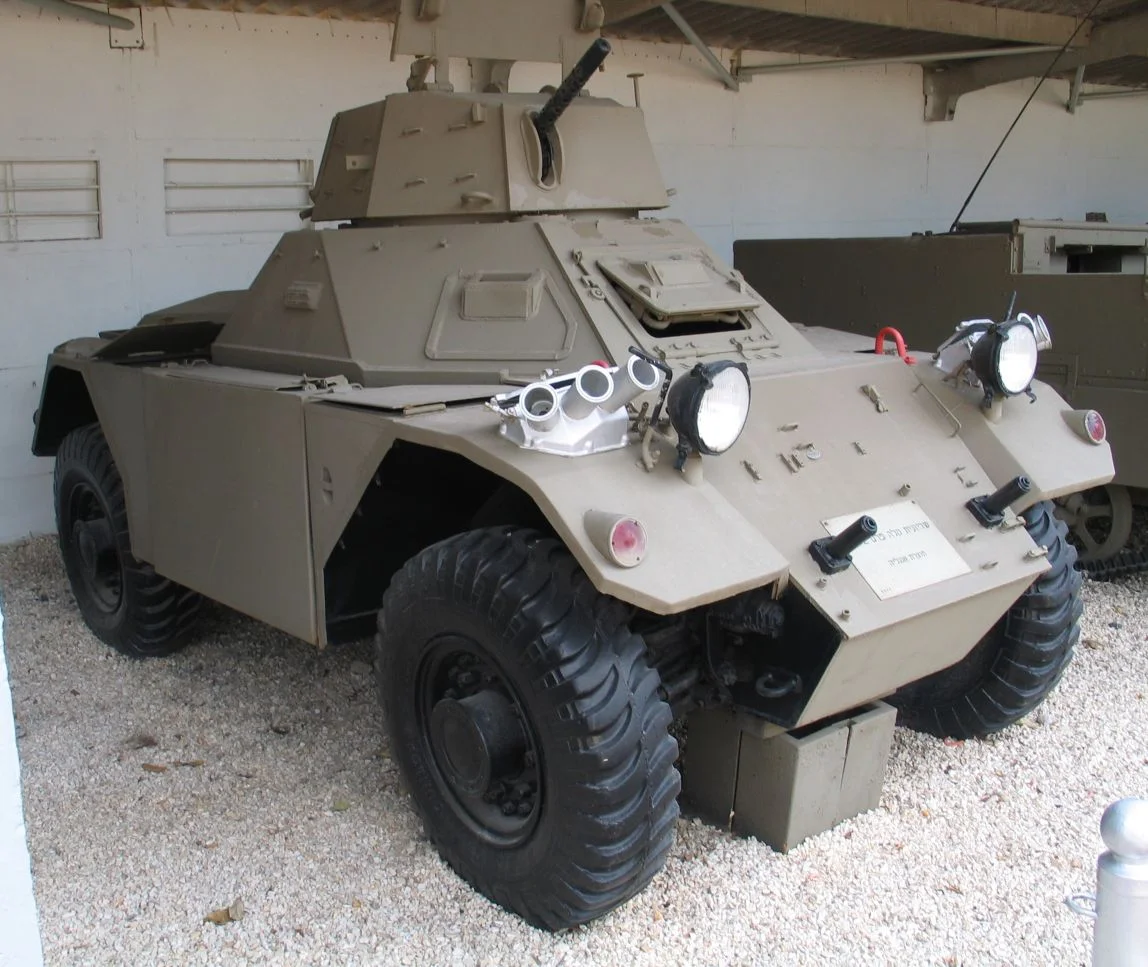 Description: Ferret Mk 2 armored car in Batey ha-Osef museum, Tel Aviv, Israel. 2005.
Source: Photo by me, User:Bukvoed.