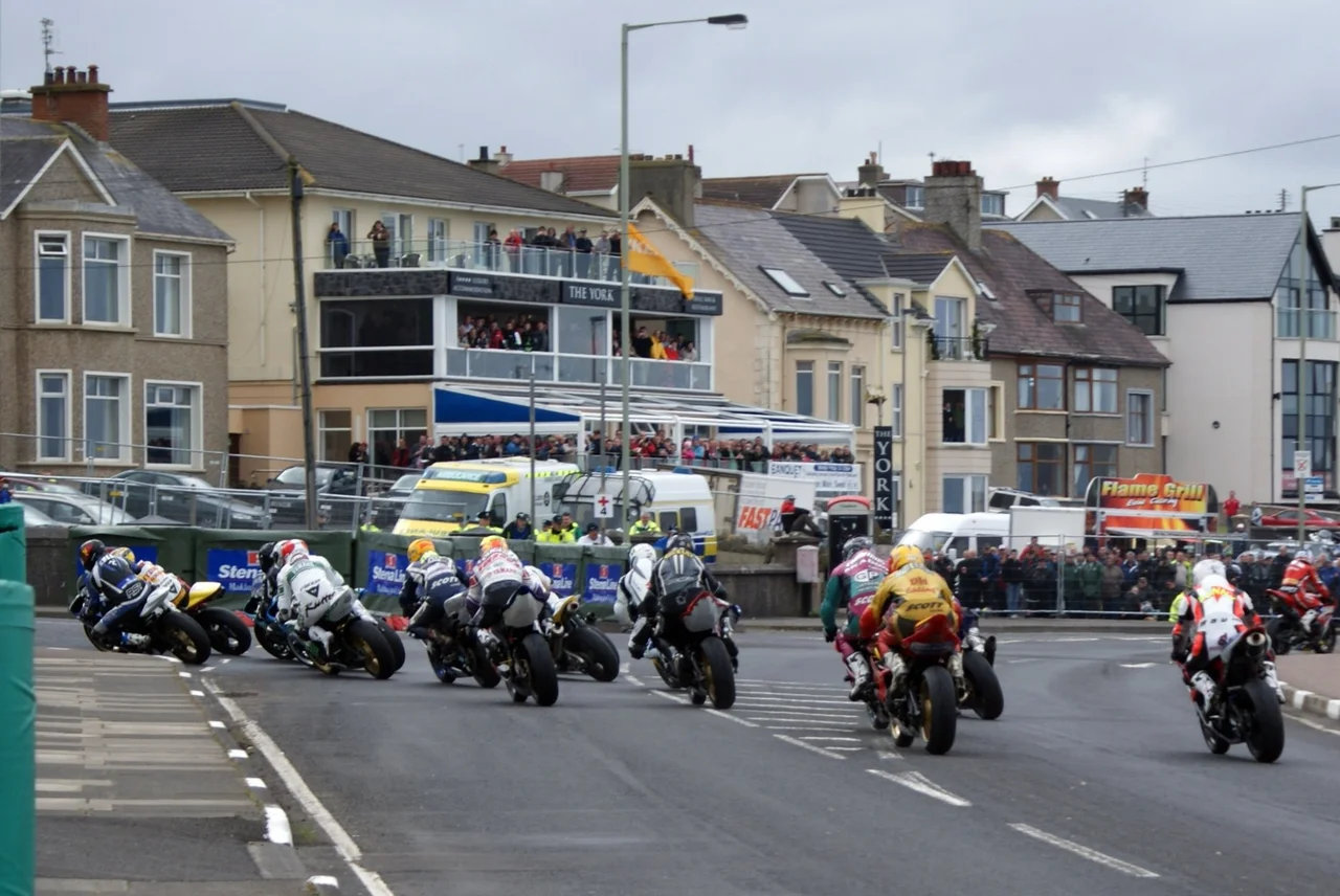 York Corner, Portstewart, Co Londonderry. Part of the North West 200 circuit.