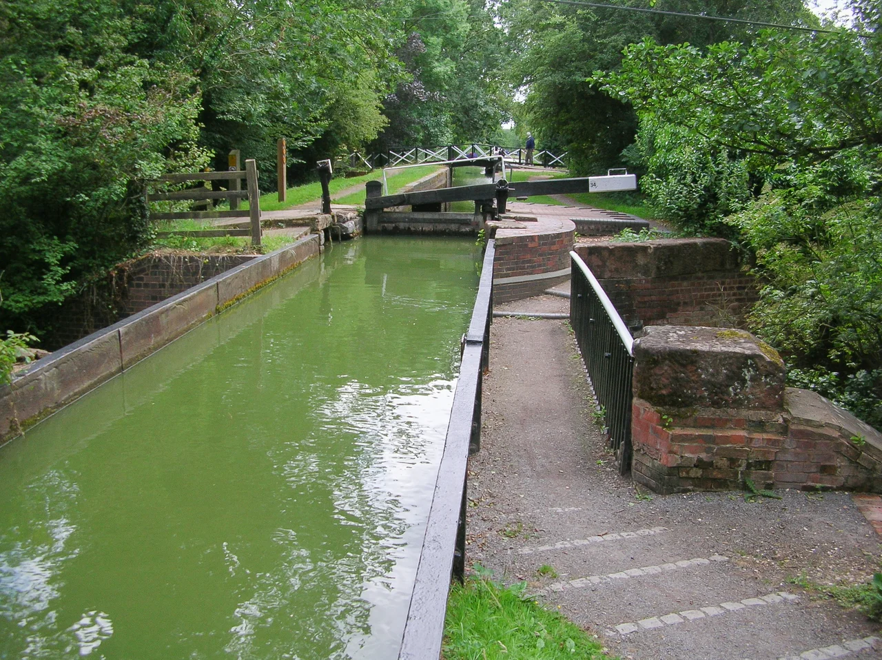 The 1834 Yarningale Aqueduct on the Stratford-upon-Avon Canal. This is a Grade II* Listed Building in England.