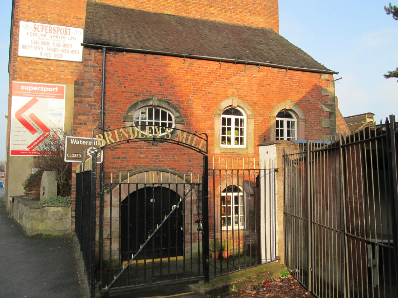Water mill in Leek, Staffordshire, built in 1752 by James Brindley.