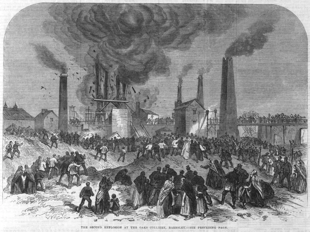 The Second Explosion at the Oaks Colliery, Barnsley. Illustration for The Illustrated London News, 22 December 1866.
Read the ILN
and here