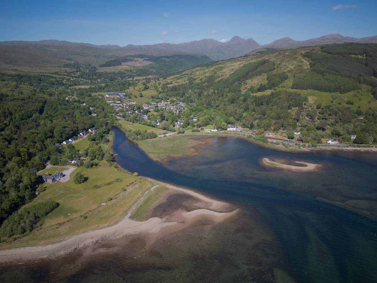 An aerial view of Strontian