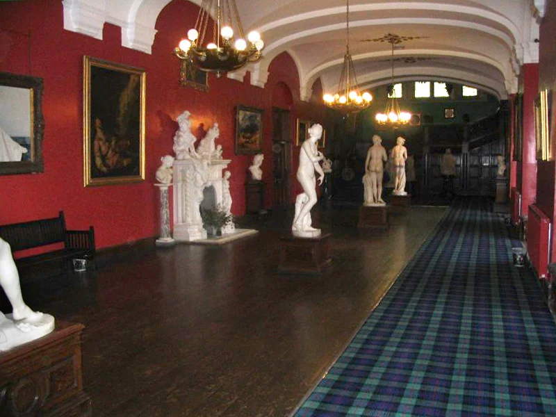 Carbisdale Castle, Lower Gallery, Scotland -- Picture taken by me. This picture is under public domain.