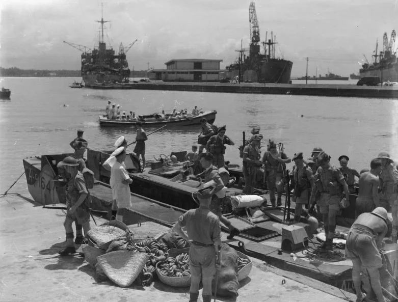 IWM caption : Troops disembarking from a landing craft assault (LCA 164) in Tamatave harbour, Madagascar's principle port.