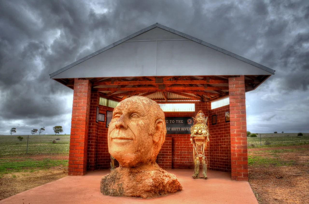 Statue of Leonard George Casley, founder of the Principality of Hutt River
