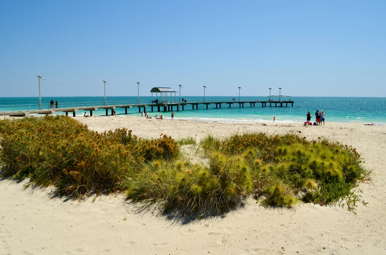 The new Jurien Bay Jetty, Jurien Bay, Western Australia. It was opened by the Minister for Regional Development and Minister for Lands, Brendon Grylls, on 30 April 2011.