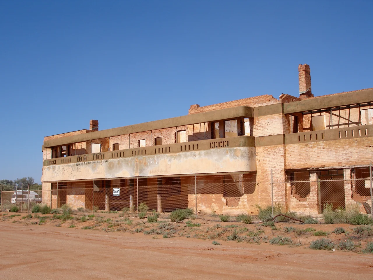 The ruins of the Big Bell Hotel, Big Bell, Western Australia.