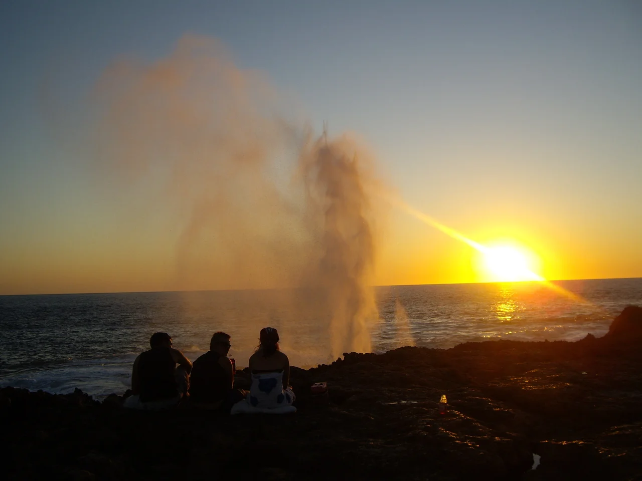 Sunset in Blowholes, Quobba Point, Western Australia.