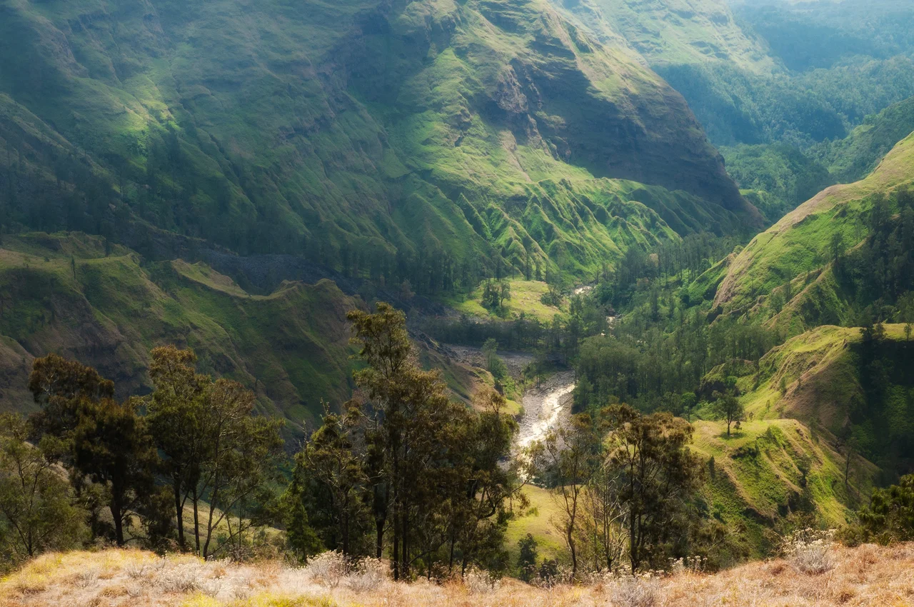 Lembah yang terletak di Gunung Rinjani jika Anda Melewati jalur Torean Menuju Danau Segara Anak
