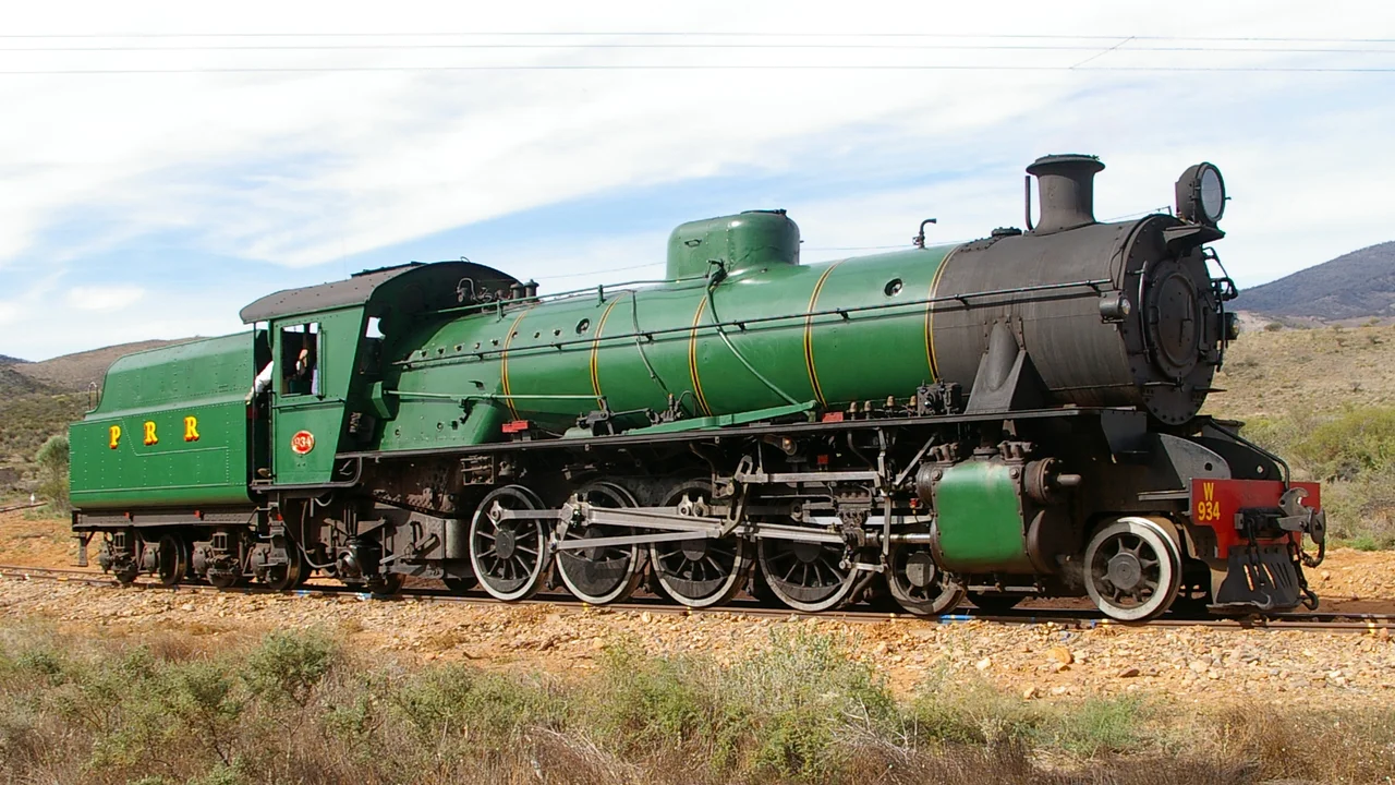 WAGR W class locomotive W934 at Woolshed Flat.jpg, Pichi Richi Railway, South Australia