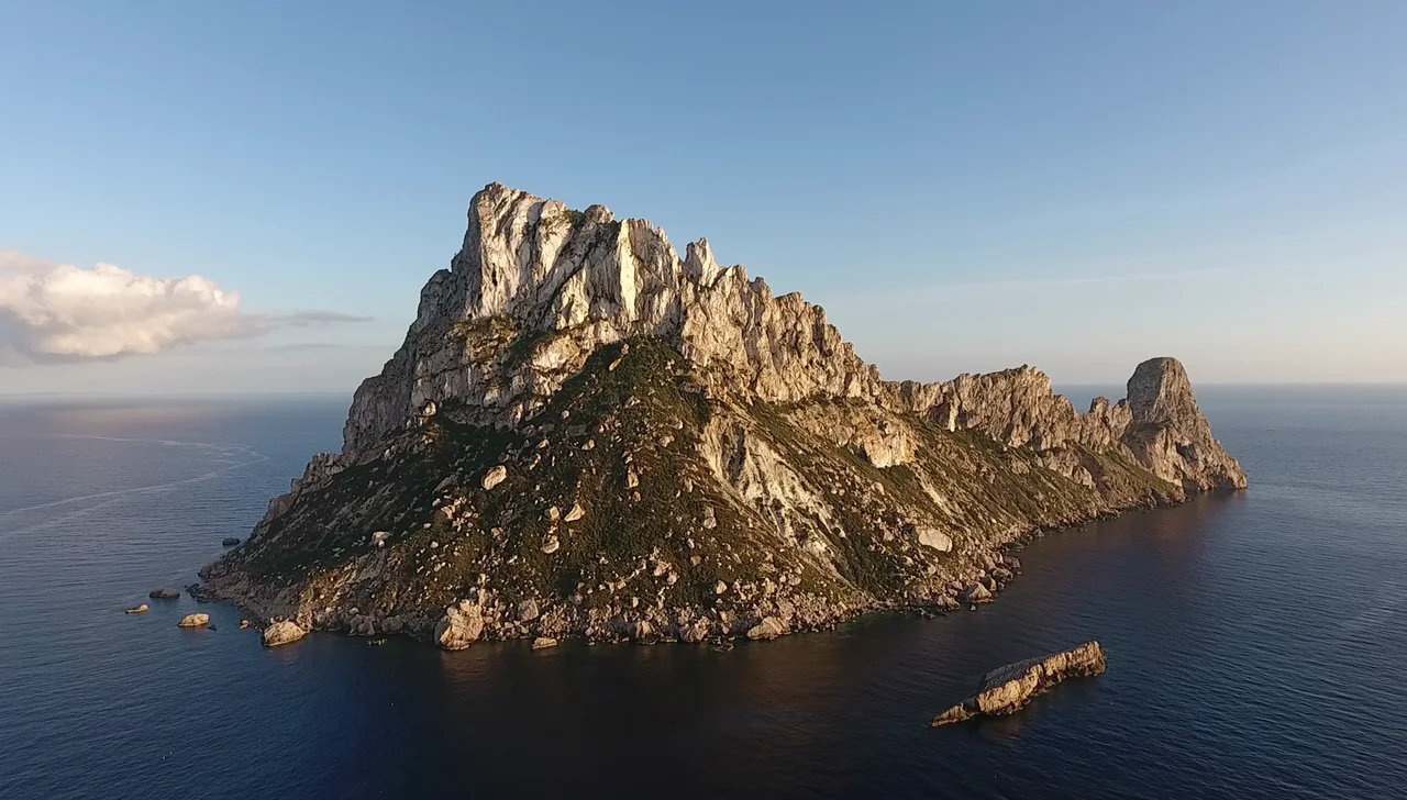 Es Vedrà from a drone.