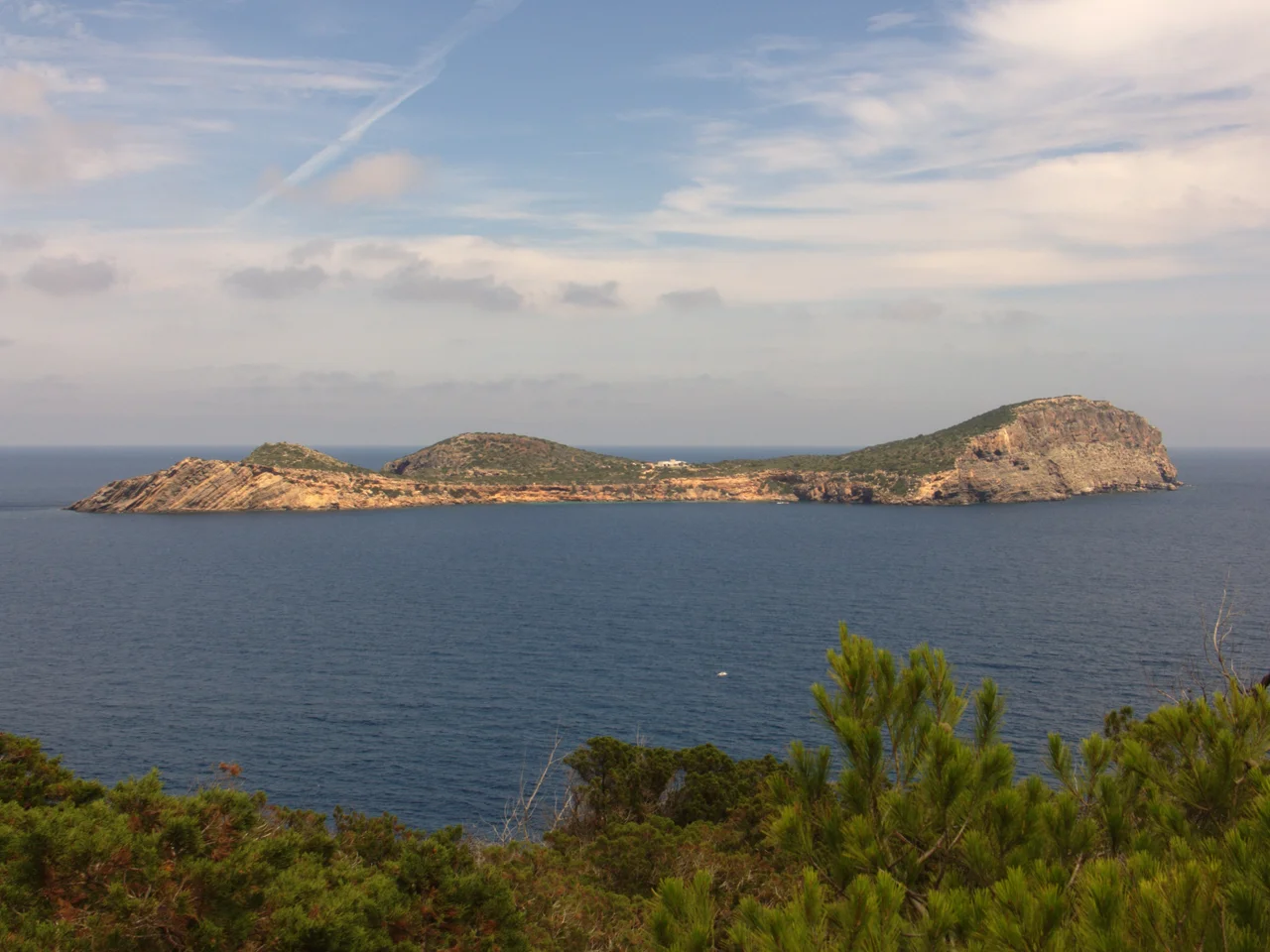Island Tagomago in the Mediterranean Sea, taken from Punta d’en Valls on Ibiza heading east