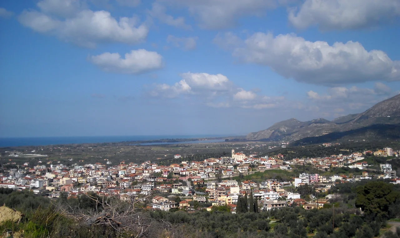 Panoramic picture of Zacharo taken from Prophet Elias hill