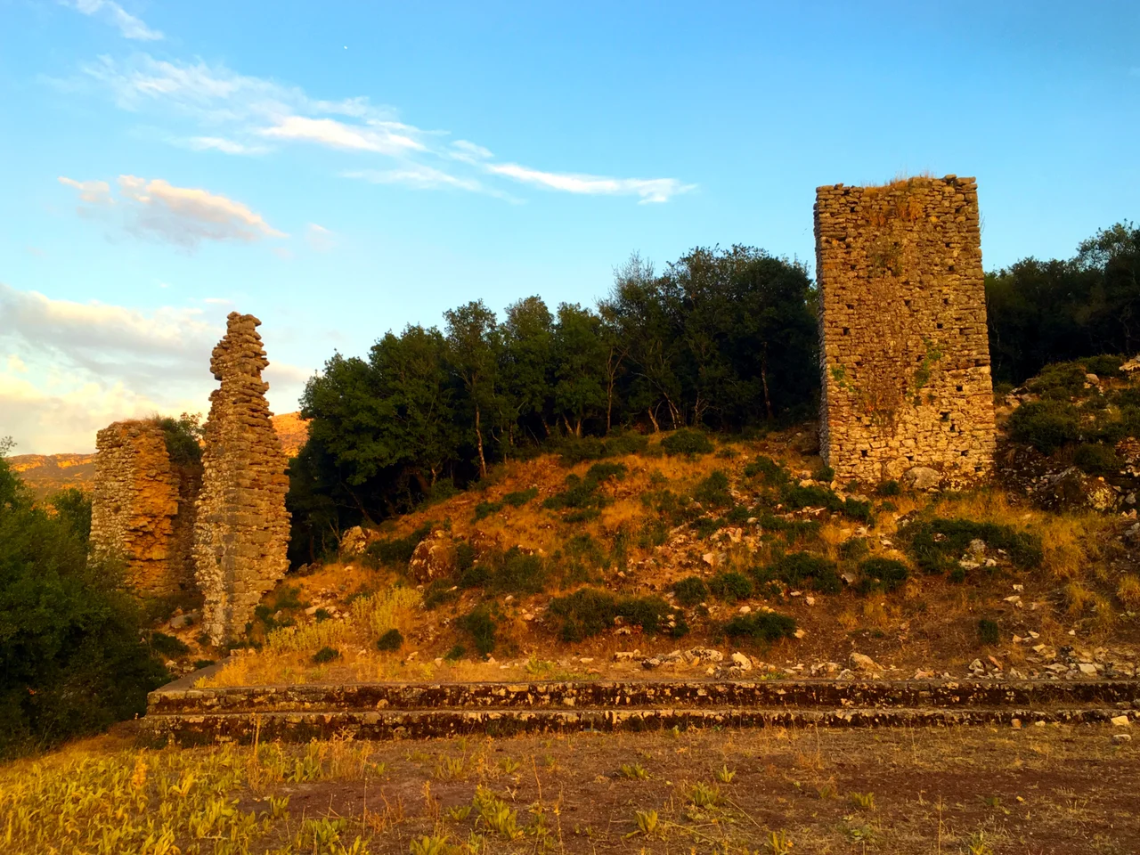 View of Akova Castle, in Gortynia, Greece.