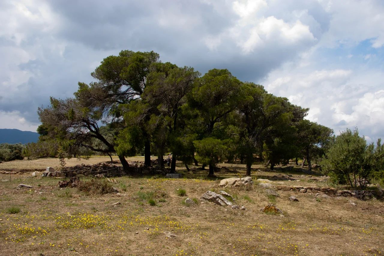 The site of the temple of Poseidon, Kalaureia and the location of the suicide of Demosthenes.