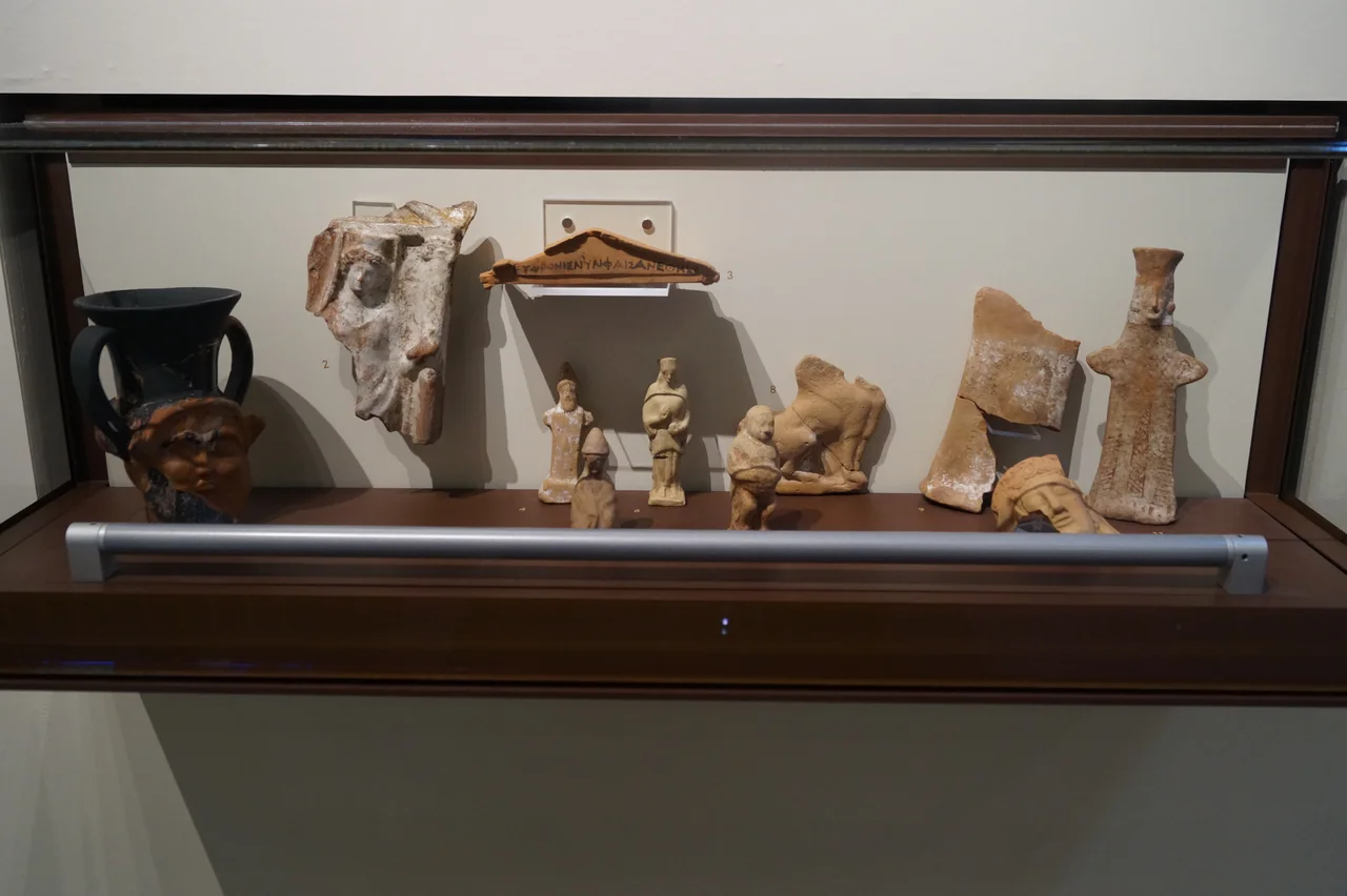 Archaeological Museum of Thebes: Findings from the cave of the Leibethrid Nymphs.