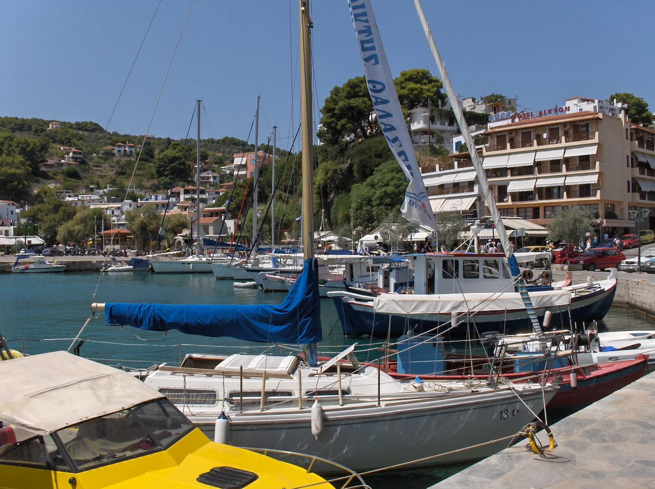 Patitiri port on the Greek island of Alonissos.