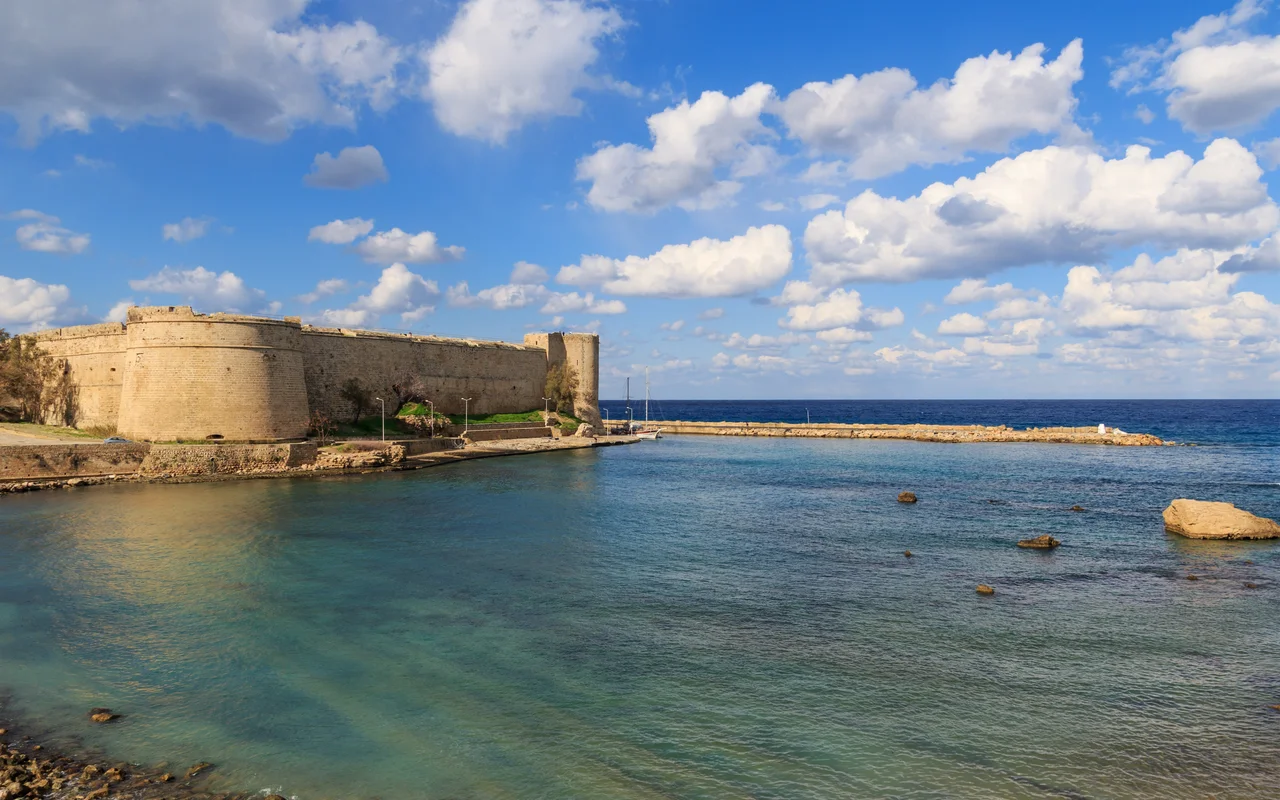 Exterior of the castle in Kyrenia, Cyprus