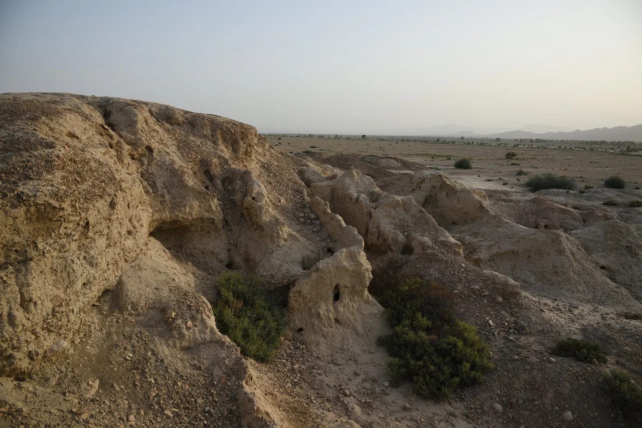 Mehrgarh ruins. Dated to 5500 BC per Dikshit, K.N. (2013) Origin of Early Harappan Cultures in the Sarasvati Valley: Recent Archaeological Evidence and Radiometric Dates, p. 104. Archived from the original on 18 January 2017.