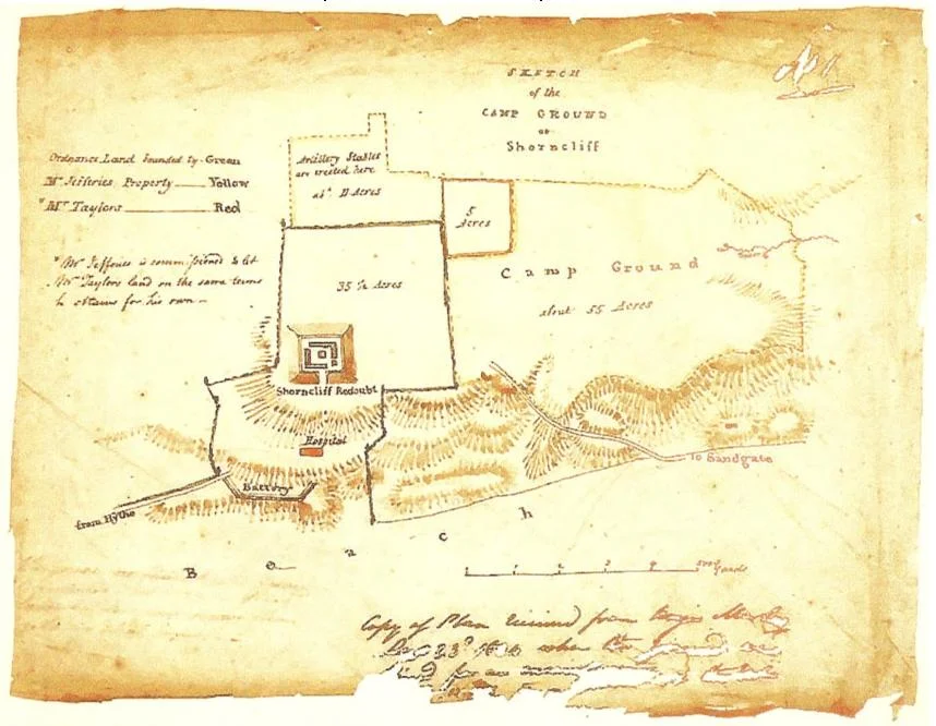 Map of Shorncliffe Camp - 1801