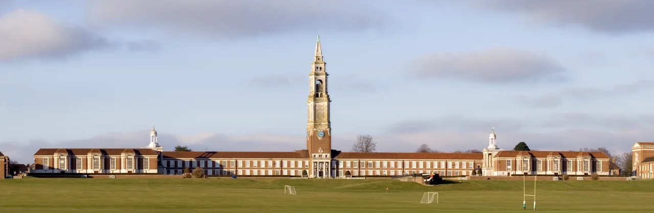 The back of the main building at the Royal Hospital School, Holbrook. It is a few miles south west of Ipswich, Suffolk, UK.
