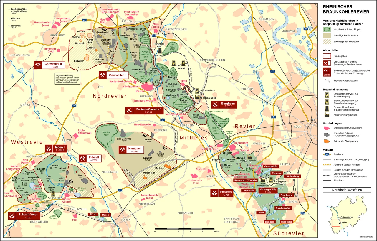 Rhenish lignite mining area, North Rhine-Westphalia, Germany