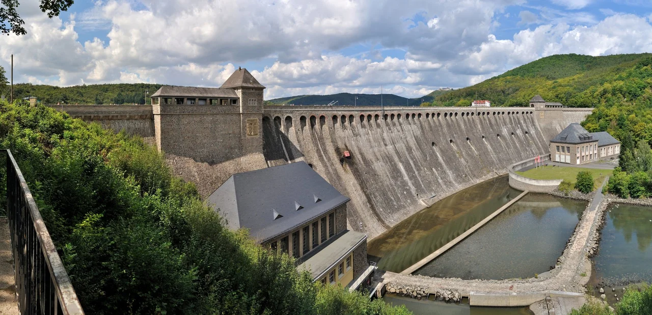 Edertal (Hesse, Germany) – Edersee Dam – south-east side.